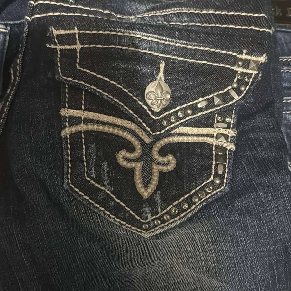 Michael Kors Blue and Miss Me Skinny Jeans with Decorative Stitching